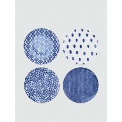 Viva By Vietri Santorini Assorted Dinner Plates - Set Of 4 Dinnerware & Flatware