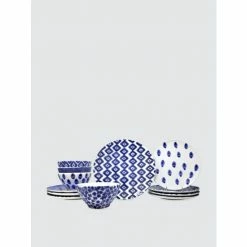Viva By Vietri Santorini Assorted 12-Piece Place Setting Dinnerware & Flatware