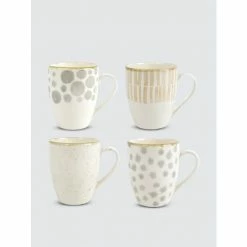 Viva By Vietri Earth Assorted Mugs - Set Of 4 Drinkware