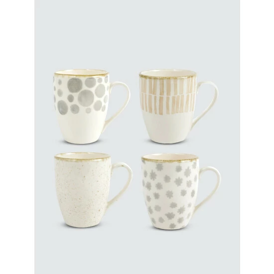 Viva By Vietri Earth Assorted Mugs - Set Of 4 Drinkware 1 Viva By Vietri Earth Assorted Mugs - Set Of 4 Drinkware