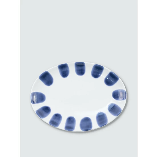 Viva By Vietri Santorini Dot Small Oval Platter Tools & Accessories 1 Viva By Vietri Santorini Dot Small Oval Platter Tools & Accessories