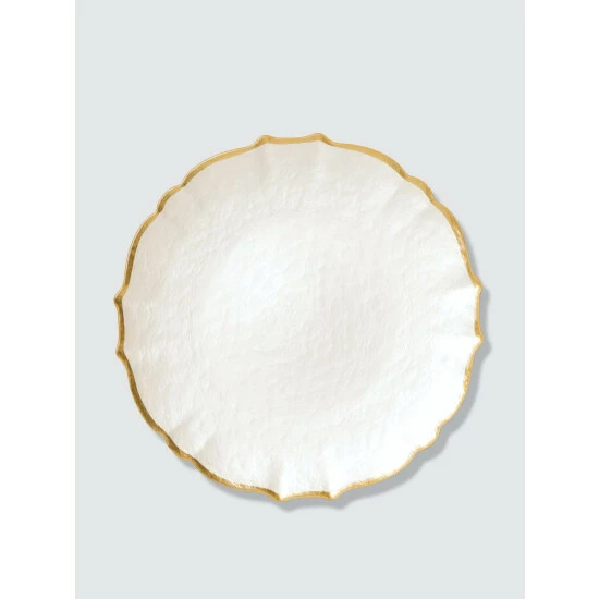 Viva By Vietri Baroque Glass Salad Plate Dinnerware & Flatware 1 Viva By Vietri Baroque Glass Salad Plate Dinnerware & Flatware