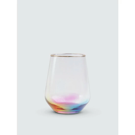 Viva By Vietri Rainbow Stemless Wine Glass Drinkware 1 Viva By Vietri Rainbow Stemless Wine Glass Drinkware