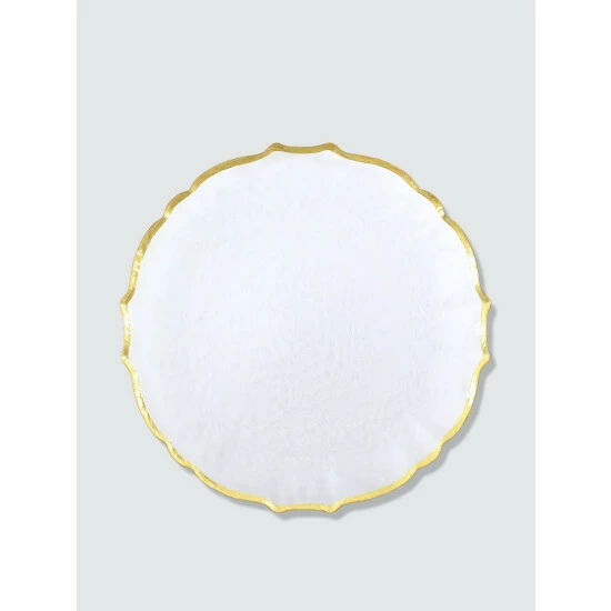 Viva By Vietri Baroque Glass Service Plate/Charger Dinnerware & Flatware 1 Viva By Vietri Baroque Glass Service Plate/Charger Dinnerware & Flatware