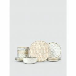 Viva By Vietri Earth Assorted 12-Piece Place Setting Dinnerware & Flatware