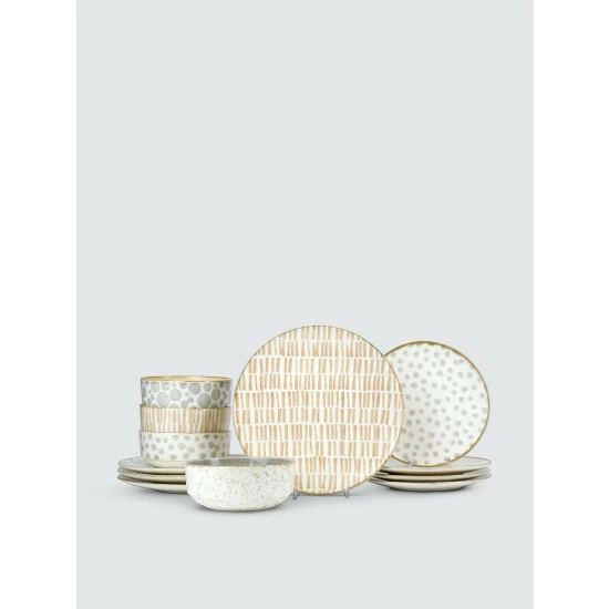 Viva By Vietri Earth Assorted 12-Piece Place Setting Dinnerware & Flatware 1 Viva By Vietri Earth Assorted 12-Piece Place Setting Dinnerware & Flatware