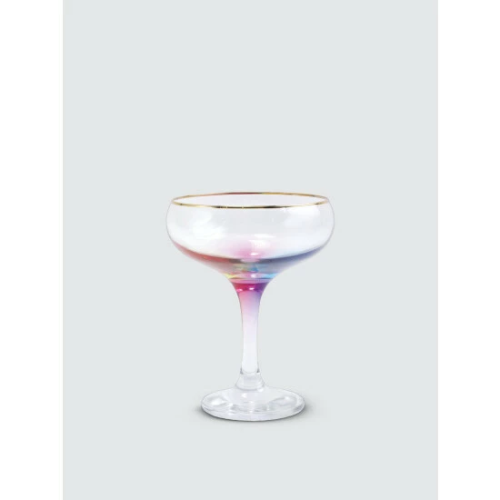 Viva By Vietri Rainbow Coupe Champagne Glass Drinkware 1 Viva By Vietri Rainbow Coupe Champagne Glass Drinkware