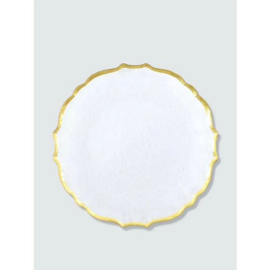 Viva By Vietri Baroque Glass Salad Plate Dinnerware & Flatware 1 Viva By Vietri Baroque Glass Salad Plate Dinnerware & Flatware